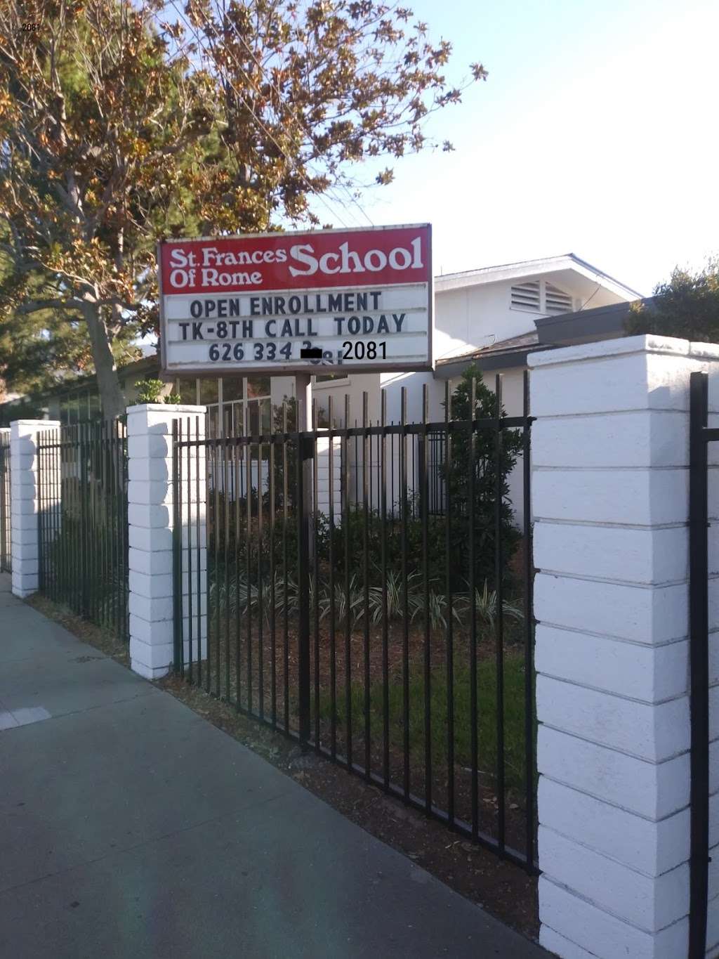 Saint Frances of Rome School | 734 N Pasadena Ave, Azusa, CA 91702, USA | Phone: (626) 334-2018