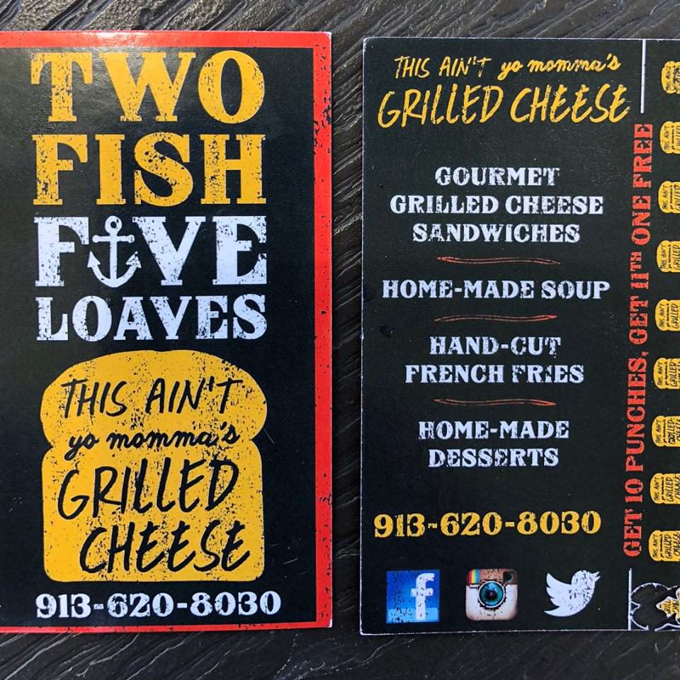 Two Fish Five Loaves Gourmet Grilled Cheese | 100 S James St, Kansas City, KS 66118, USA | Phone: (913) 620-8030