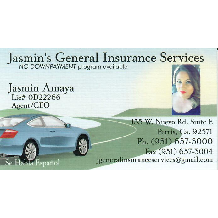 Jasmins General Insurance Services | 135 W Nuevo Rd e, Perris, CA 92571, USA | Phone: (951) 657-3000