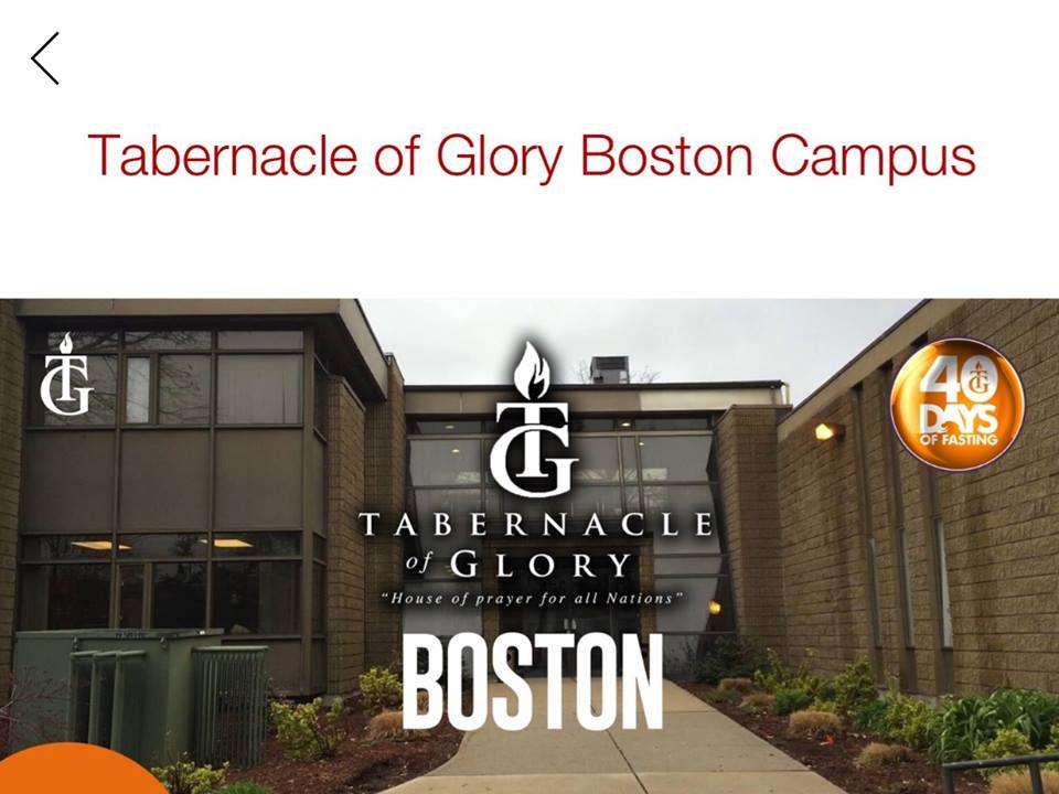 Tabernacle Of Glory Boston Campus | 437 Turnpike St, Canton, MA 02021, USA | Phone: (617) 652-6071