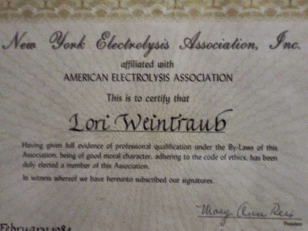 Electrolysis By Lori Weintraub | 819 Beckman Dr, North Bellmore, NY 11710, USA | Phone: (516) 826-5659