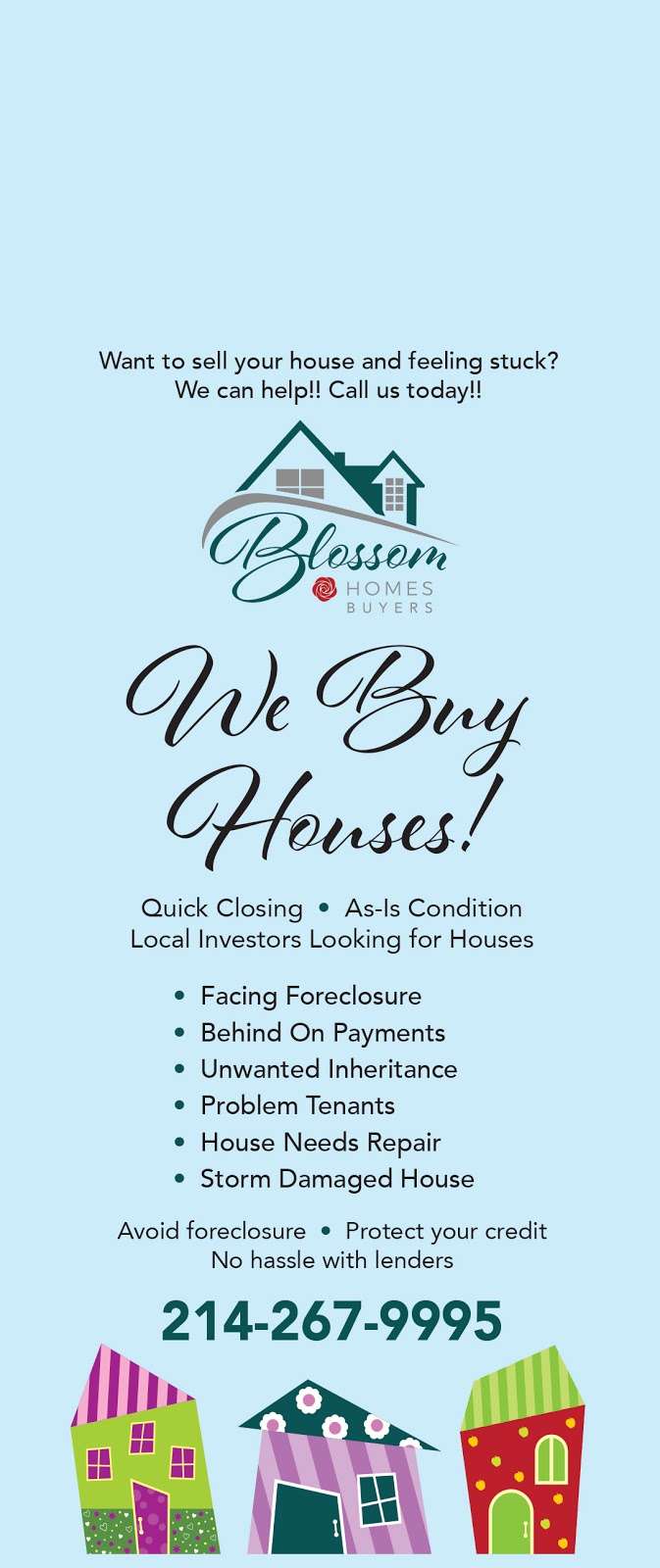 Blossom Homes LLC | Sell House Fast *CASH* | Buy My House Fast | Coppell, TX, USA | Phone: (972) 977-9307