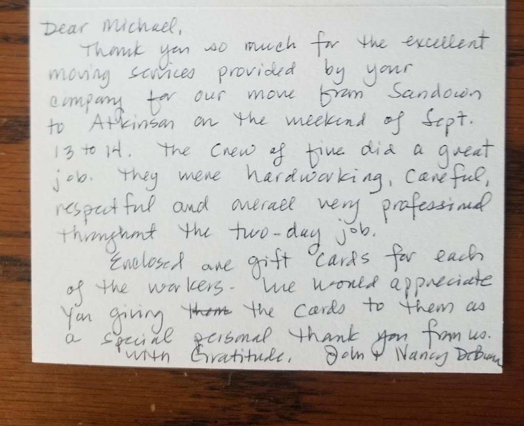 Michael Brooks Moving | 35 Depot St, Merrimack, NH 03054, United States | Phone: (603) 262-9116