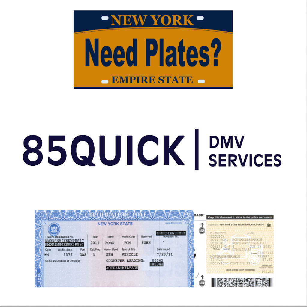 85Quick DMV Services | 45 Cedar Swamp Rd, Glen Cove, NY 11542, United States | Phone: (516) 857-8425