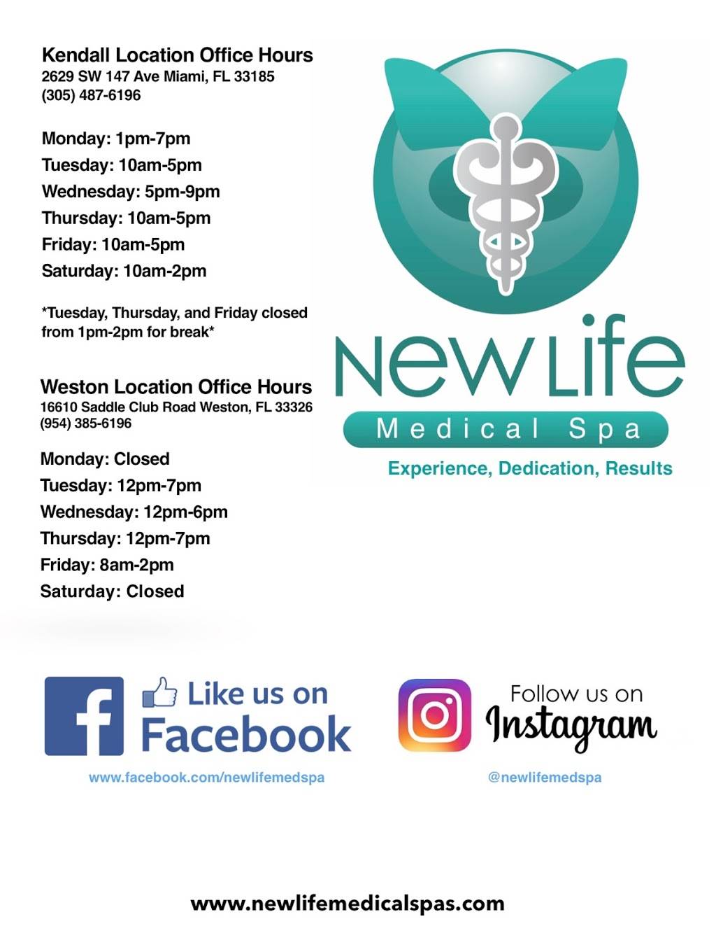 New Life Medical Spa. | 2621 SW 147th Ave, Miami, FL 33185, USA | Phone: (305) 487-6196