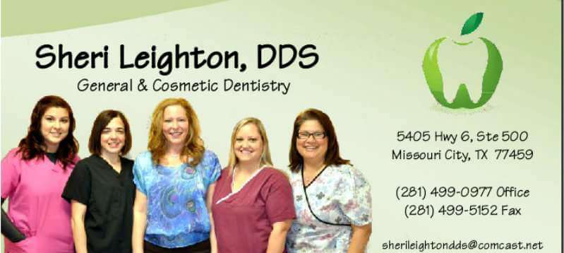 Sheri Leighton D.D.S. | 5405 Hwy 6 #500, Missouri City, TX 77459, USA | Phone: (281) 499-0977