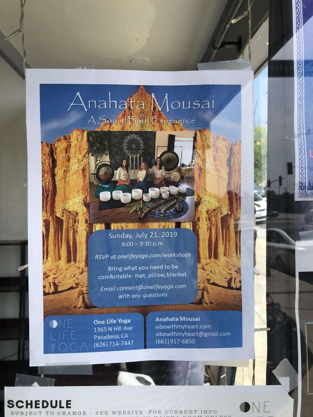 One Life Yoga | 1365 N Hill Ave #1359, Pasadena, CA 91104, USA | Phone: (626) 714-7447