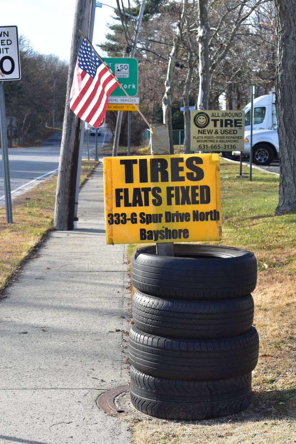 All Around Tire and NYS auto inspection | 333 Spur Dr N, Bay Shore, NY 11706, USA | Phone: (631) 665-3136