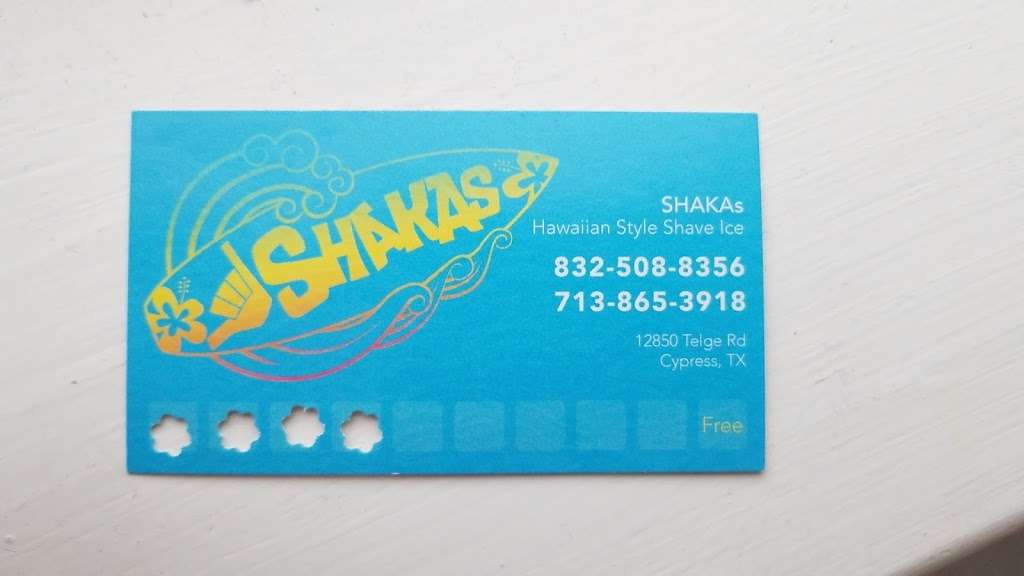 Shakas Hawaiian Shave Ice | 12850 Telge Rd, Cypress, TX 77429, USA | Phone: (832) 508-8356