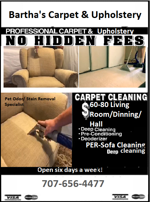 Barthas Carpet and Upholstery Cleaning | 5040 Silverado Dr, Fairfield, CA 94534, USA | Phone: (707) 656-4477