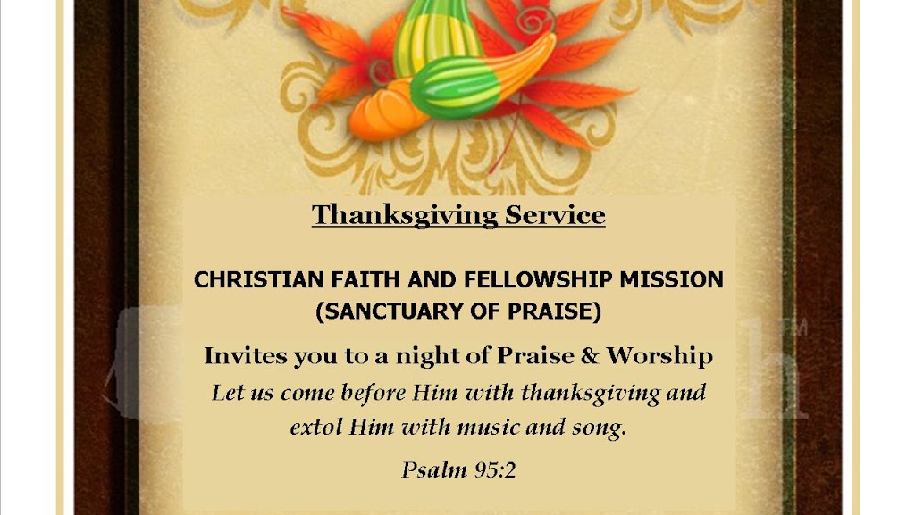 Christian Faith and Fellowship Mission | 1710 Firman Dr #100, Richardson, TX 75081, USA | Phone: (214) 232-9621