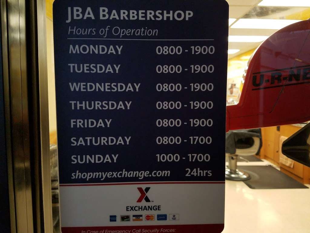 Barber Shop | 1811 G St, Joint Base Andrews, MD 20762 | Phone: (301) 420-9874