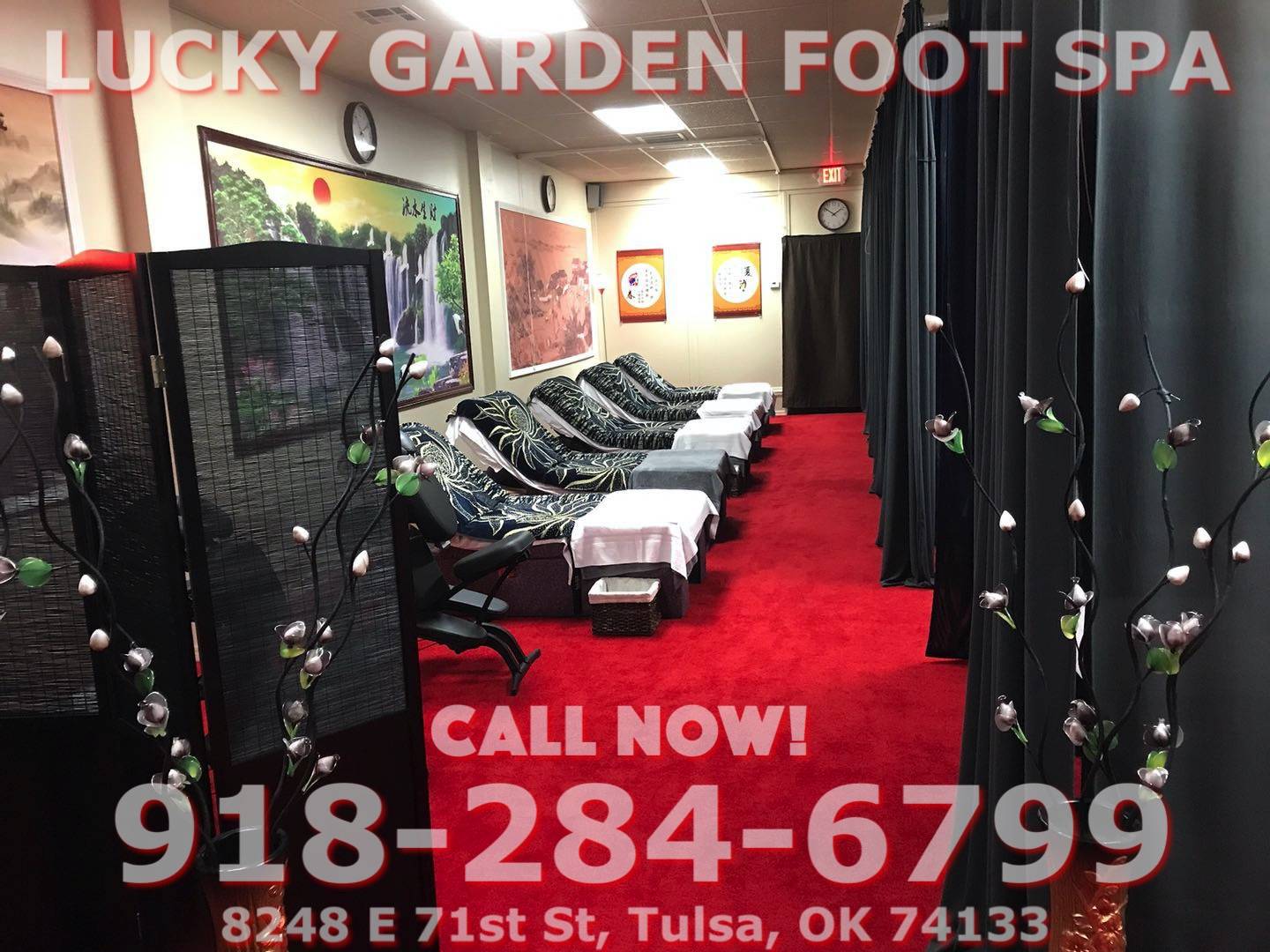 Lucky Garden Foot Spa | 8248 E 71st St, Tulsa, OK 74133, United States | Phone: (918) 284-6799