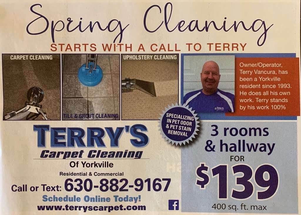 Terrys Carpet Cleaning | 561 W Barberry Cir, Yorkville, IL 60560, USA | Phone: (630) 882-9167