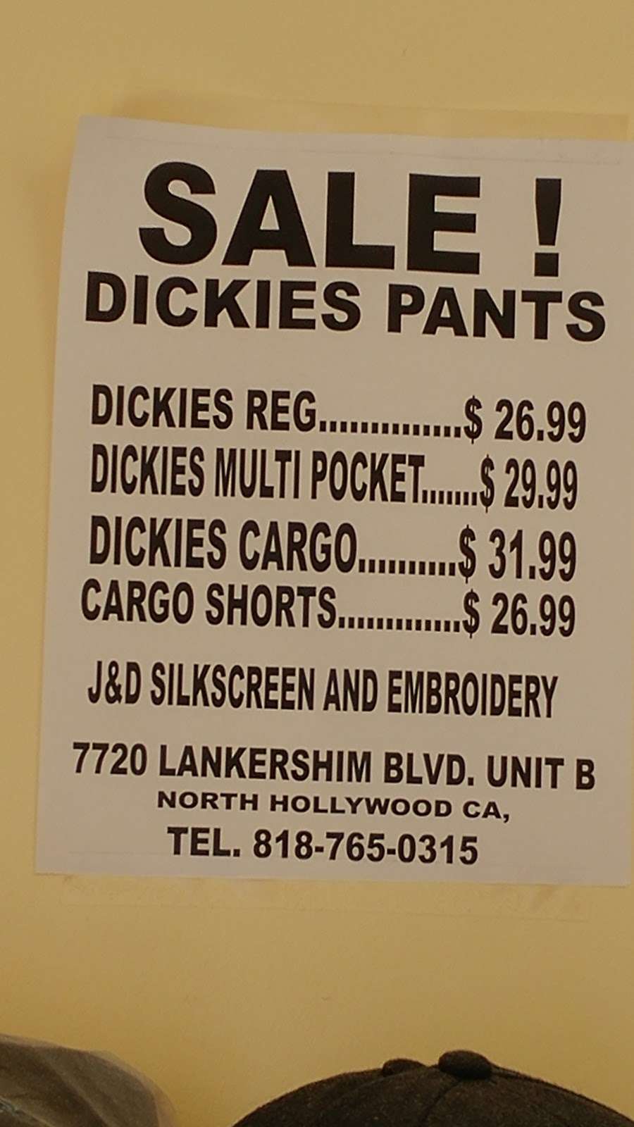 JD Silkscreen & Embroidery | 7720 Lankershim Blvd, North Hollywood, CA 91605, USA | Phone: (323) 313-4212