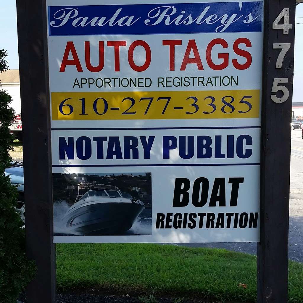 Paula Risleys Auto Tags | 475 E Church Rd, King of Prussia, PA 19406, USA | Phone: (610) 277-3385