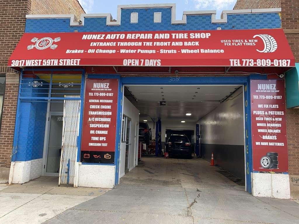 Nunez Auto Repair & Tire Shop | 3017 W 59th St, Chicago, IL 60629, USA | Phone: (773) 809-0187