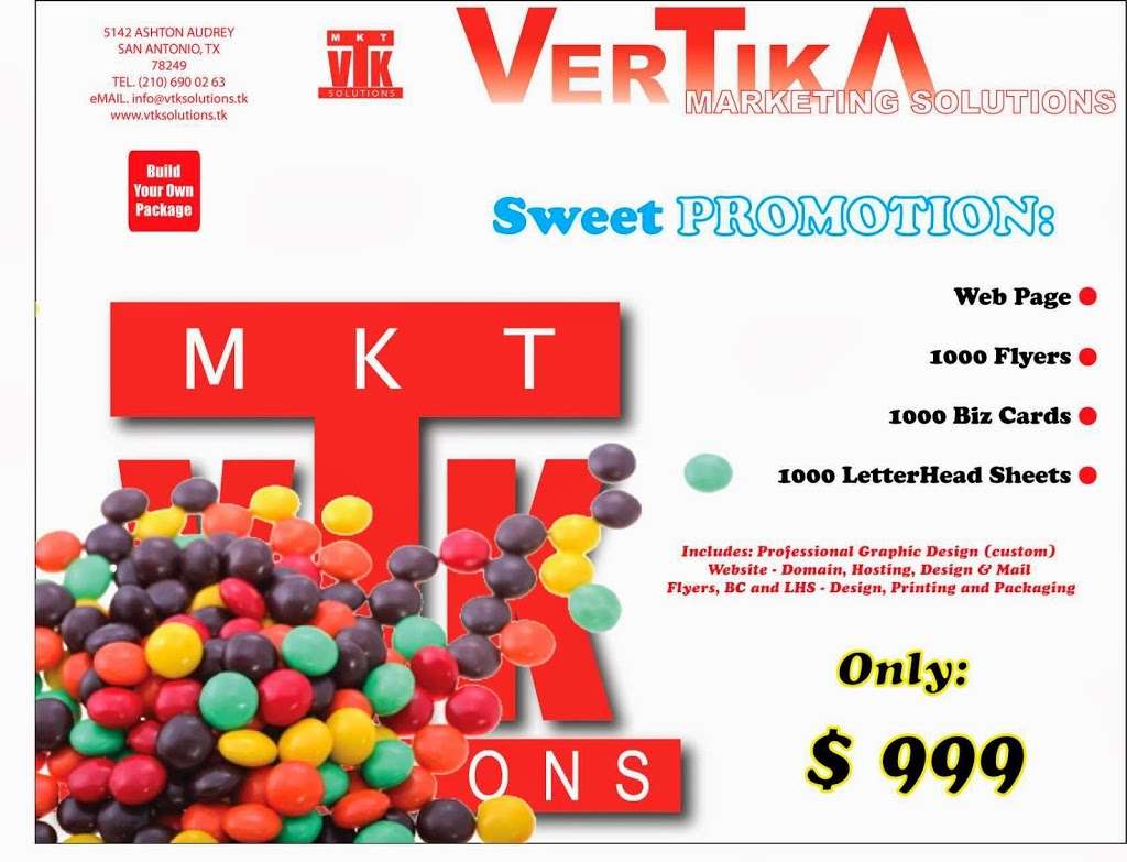 Vertika Marketing Solutions | 5142 Ashton Audrey, San Antonio, TX 78249, USA | Phone: (210) 399-3491