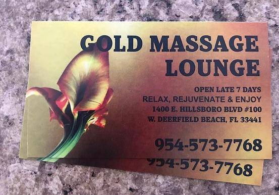 Gold Massage & Facial Spa | 1400 E Hillsboro Blvd, Deerfield Beach, FL 33441, United States | Phone: (954) 338-9555