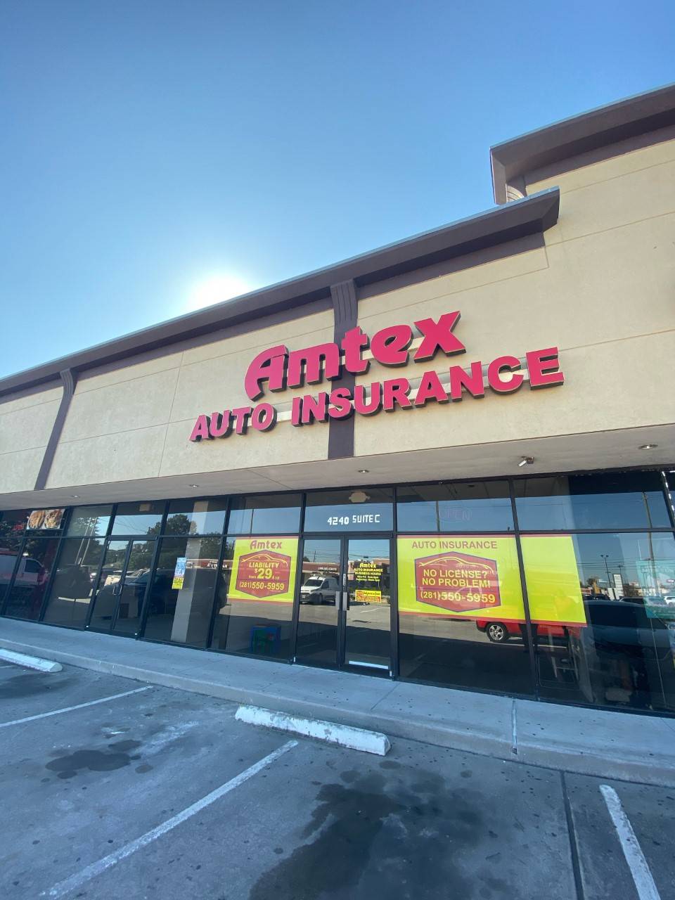 Amtex Auto Insurance | 4240 Hwy 6 N suite c, Houston, TX 77084, USA | Phone: (281) 550-5959