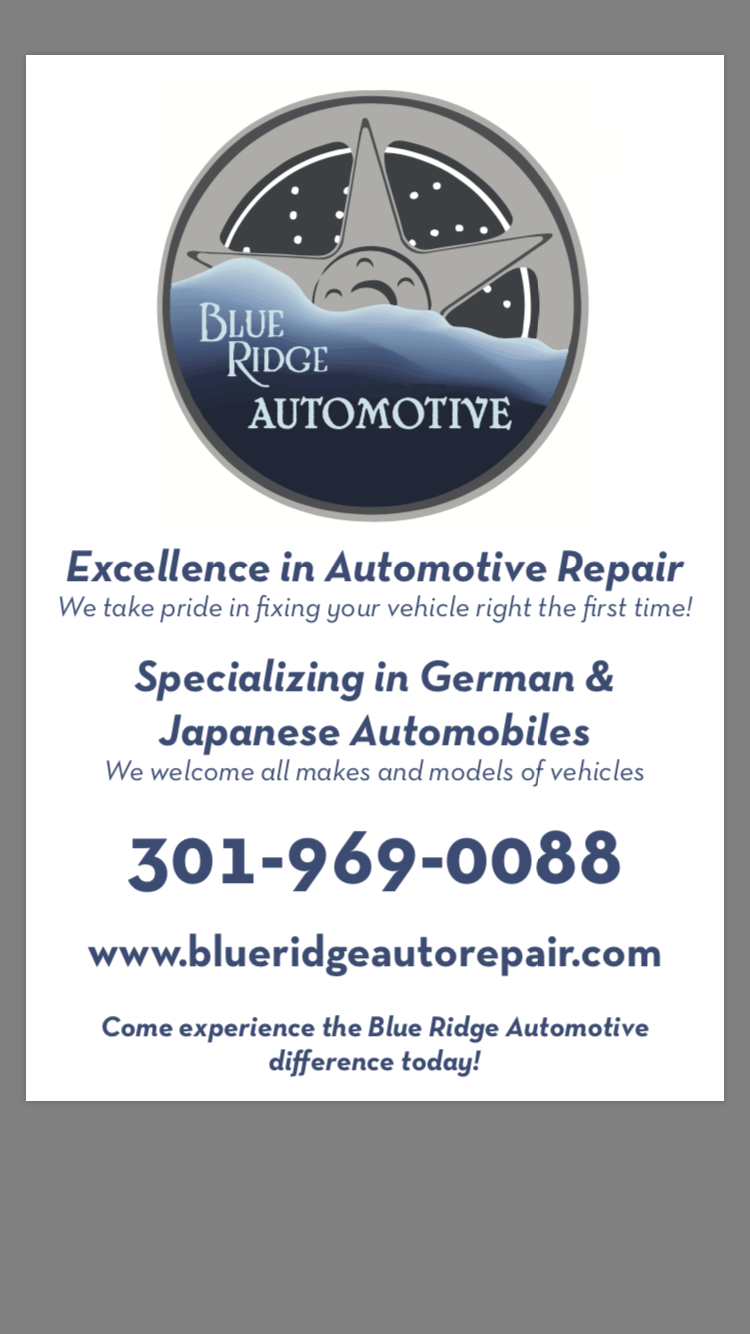 Blue Ridge Automotive | 218 Petersville Rd, Brunswick, MD 21716, USA | Phone: (301) 969-0088