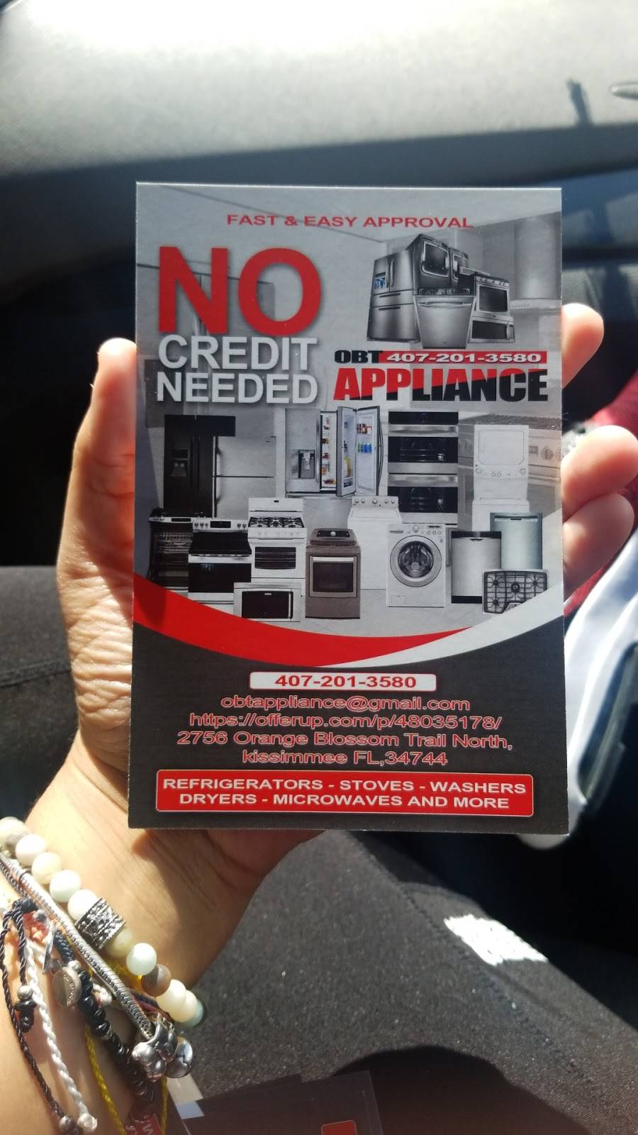 OBT Appliance Sales & Repair | 2756 N Orange Blossom Trail, Kissimmee, FL 34744, USA | Phone: (407) 201-3580