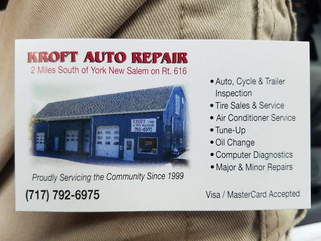 Kroft Auto Repair | 1710 Seven Valleys Rd, York, PA 17408, USA | Phone: (717) 792-6975