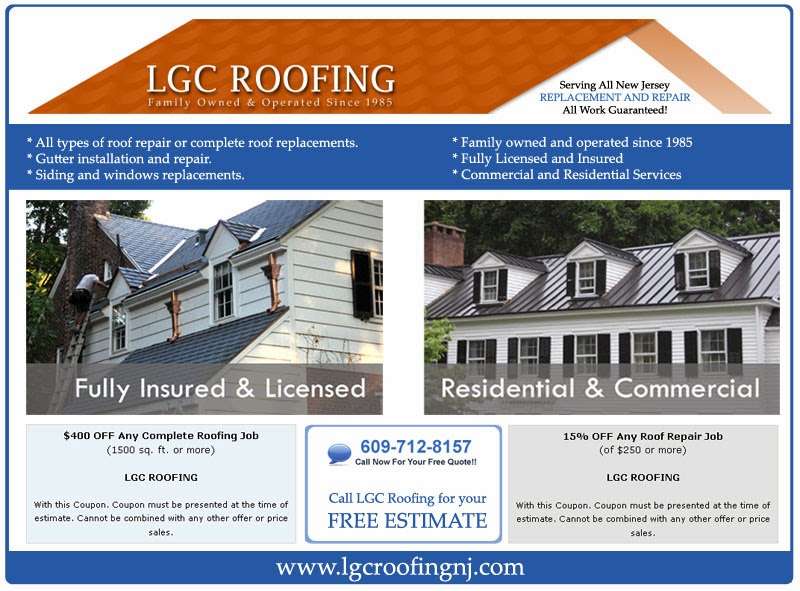 LGC Roofing | Kings Hwy, Basking Ridge, NJ 07920, USA | Phone: (609) 712-8157