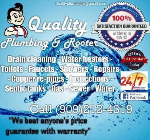 Quality plumbing company | 10350 Stone Ct, Mentone, CA 92359, USA | Phone: (909) 212-4319