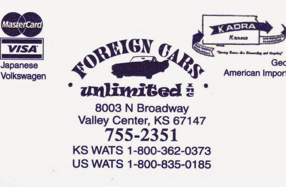 Foreign Cars Unlimited Inc. | 8003 N Broadway, Valley Center, KS 67147, USA | Phone: (316) 755-2352