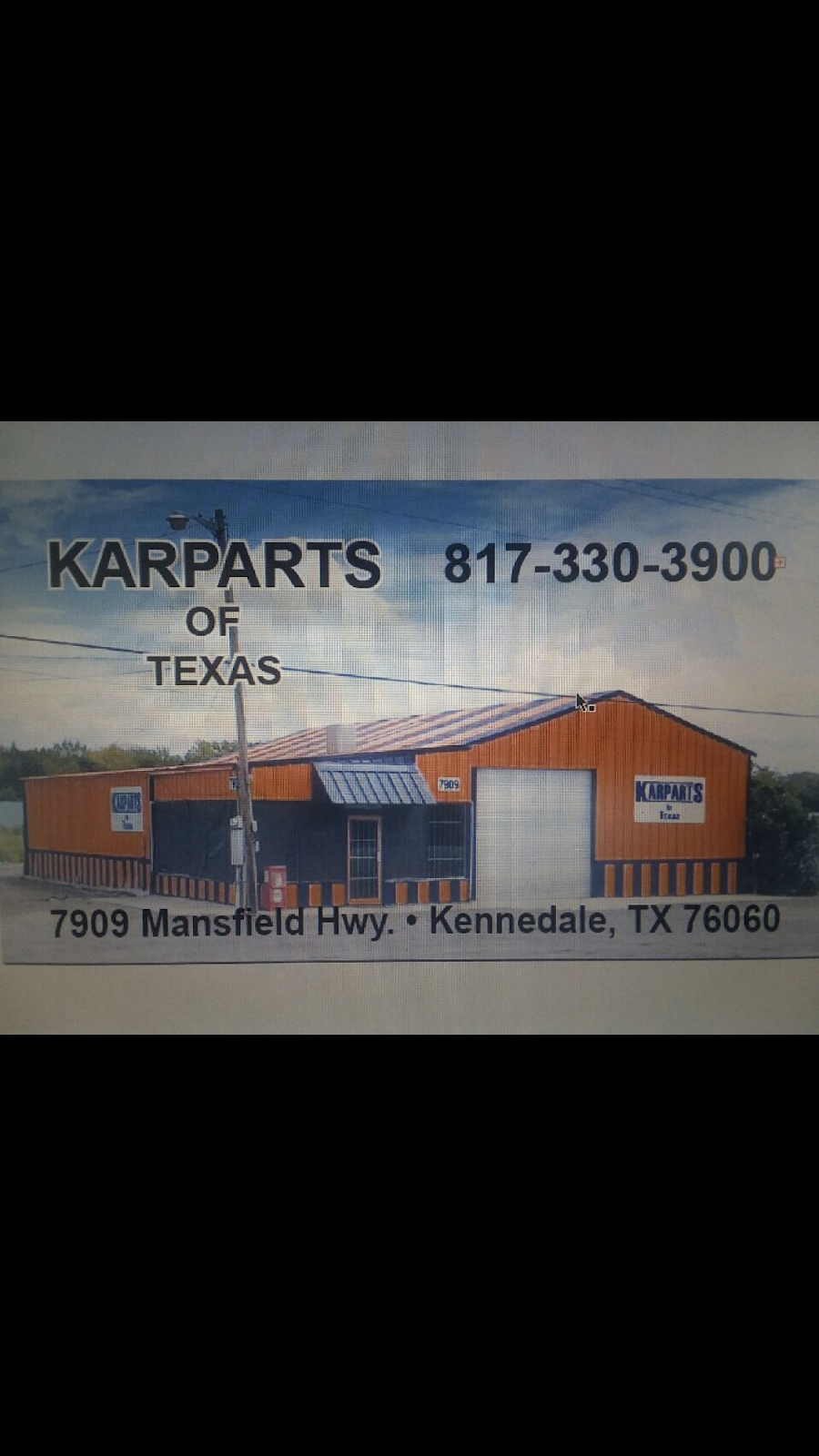 Karparts of texas | 7909 Mansfield Hwy, Kennedale, TX 76060, USA | Phone: (817) 330-3900