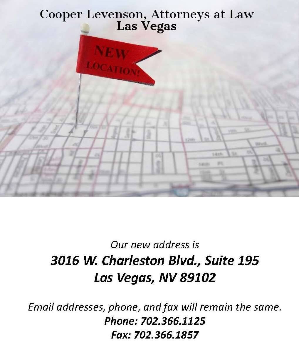 Cooper Levenson, Attorneys at Law - Las Vegas | 3016 W Charleston Blvd, Las Vegas, NV 89102, USA | Phone: (702) 366-1125