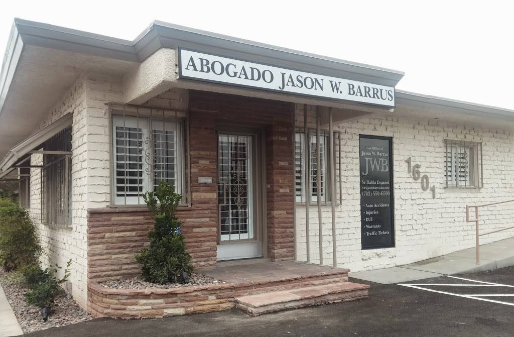 Law Office of Jason W. Barrus | 1601 E Charleston Blvd, Las Vegas, NV 89104, USA | Phone: (702) 550-6500