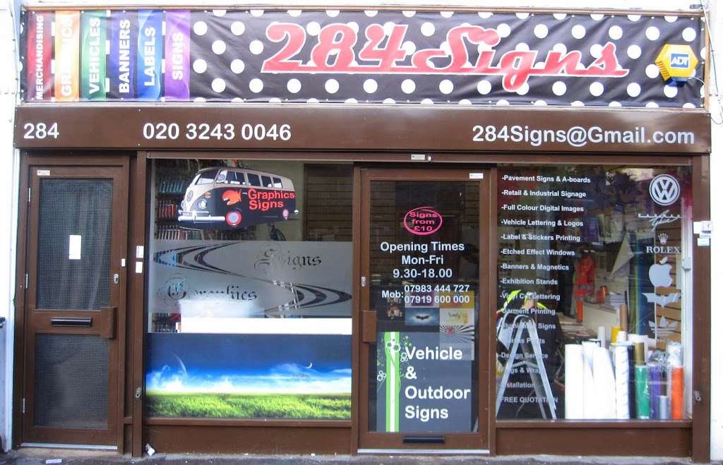 284signs | 284 Chingford Rd, Walthamstow, London E17 5AL, UK | Phone: 020 3243 0046