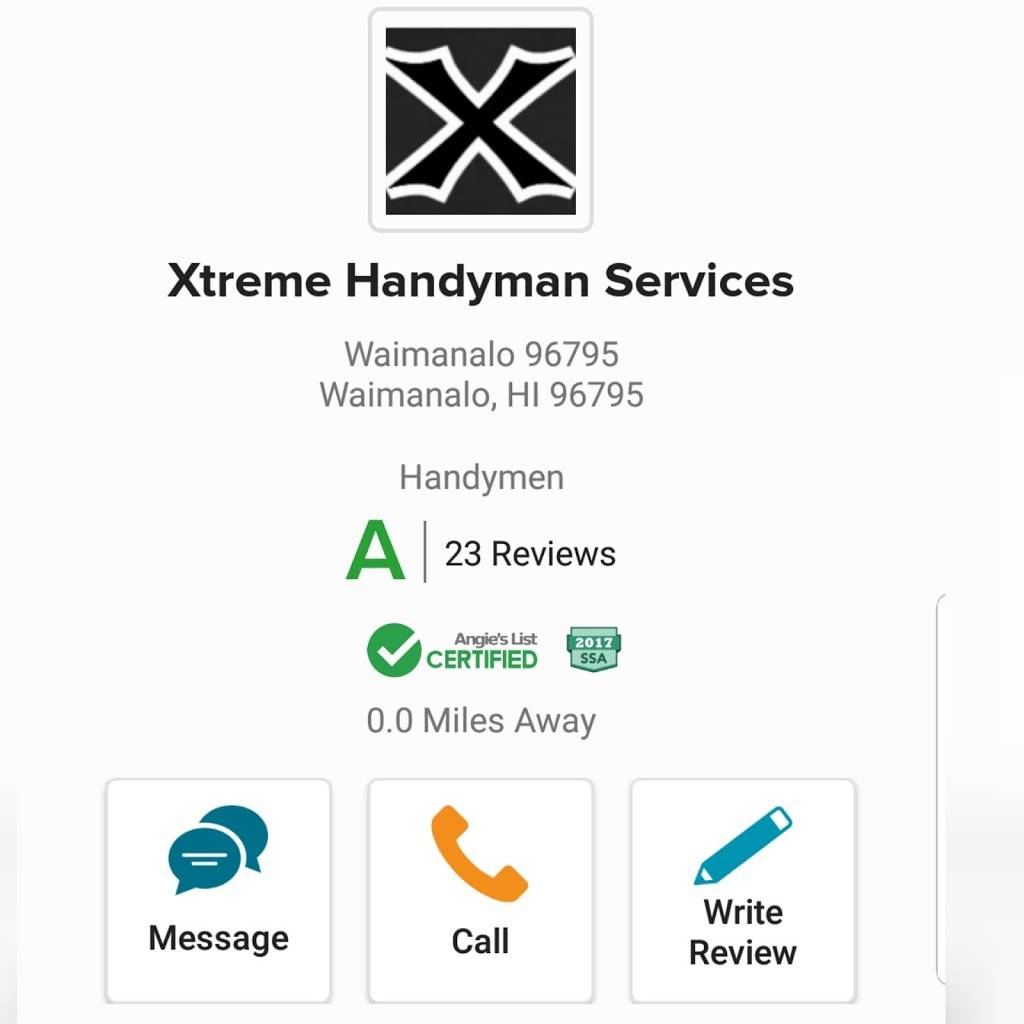 Xtreme Handyman Services | 41 363 Saddle City Rd, Waimanalo, HI 96795, USA | Phone: (808) 330-6418