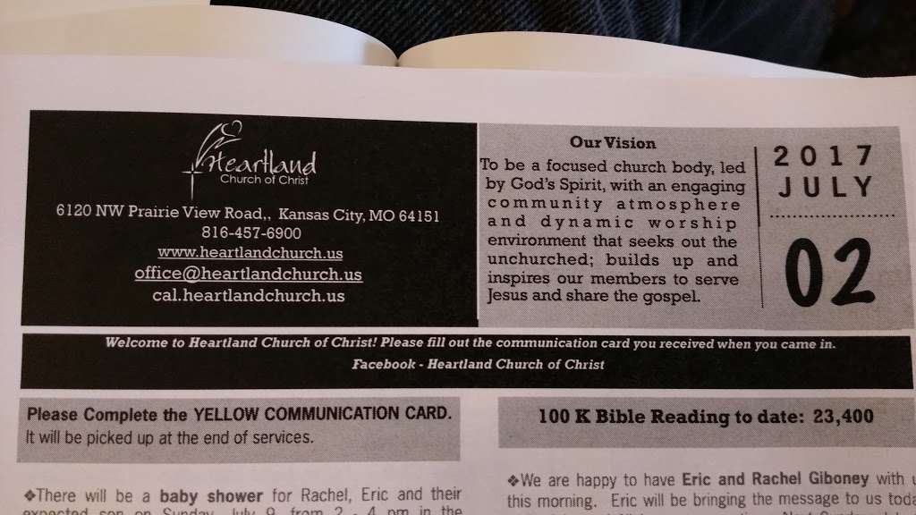 Heartland Church of Christ | 6120 NW Prairie View Rd, Kansas City, MO 64151 | Phone: (816) 457-6900