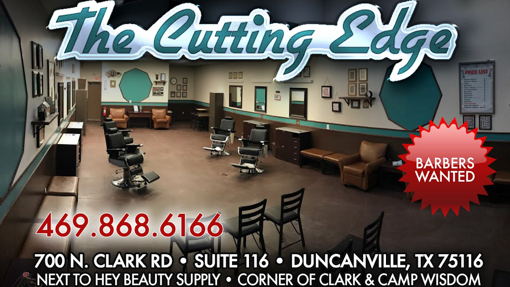 The Cutting Edge Barber and beauty | 700 N Clark Rd suite 116, Duncanville, TX 75116, USA | Phone: (469) 868-6166