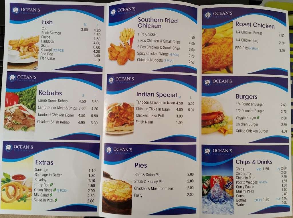 Oceans Takeaway | 166 Mayplace Rd E, Bexleyheath DA7 6EJ, UK | Phone: 01322 558929