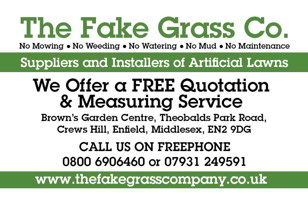 The Fake Grass Company Ltd | Browns Garden Centre, Theobalds Park Rd, Enfield EN2 9DG, UK | Phone: 0800 690 6460