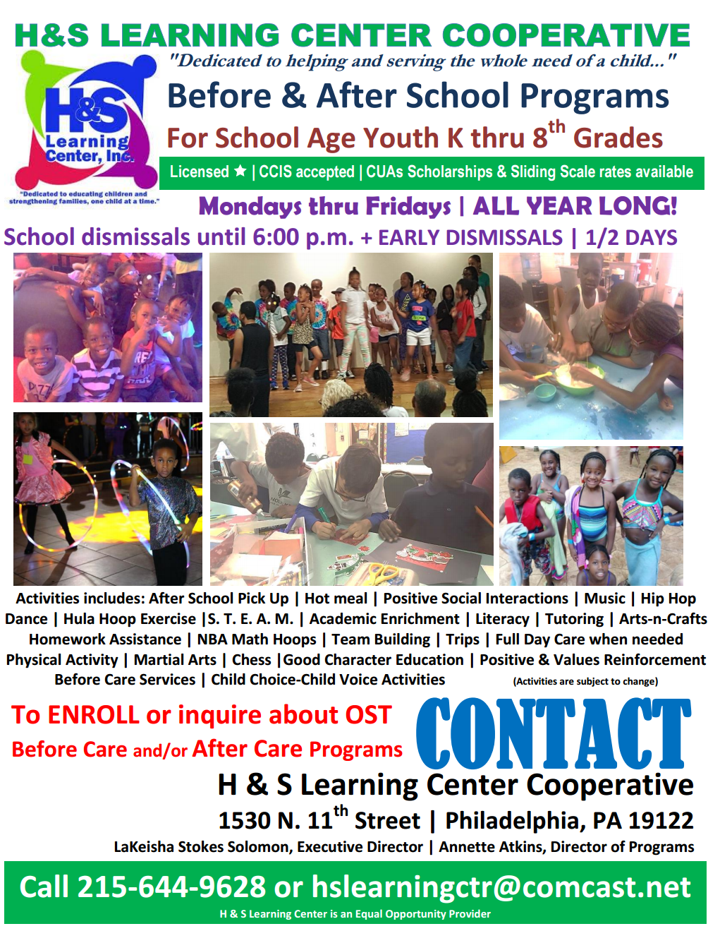 H & S Learning Center Cooperative | 1530 N 11th St, Philadelphia, PA 19122, USA | Phone: (215) 644-9628