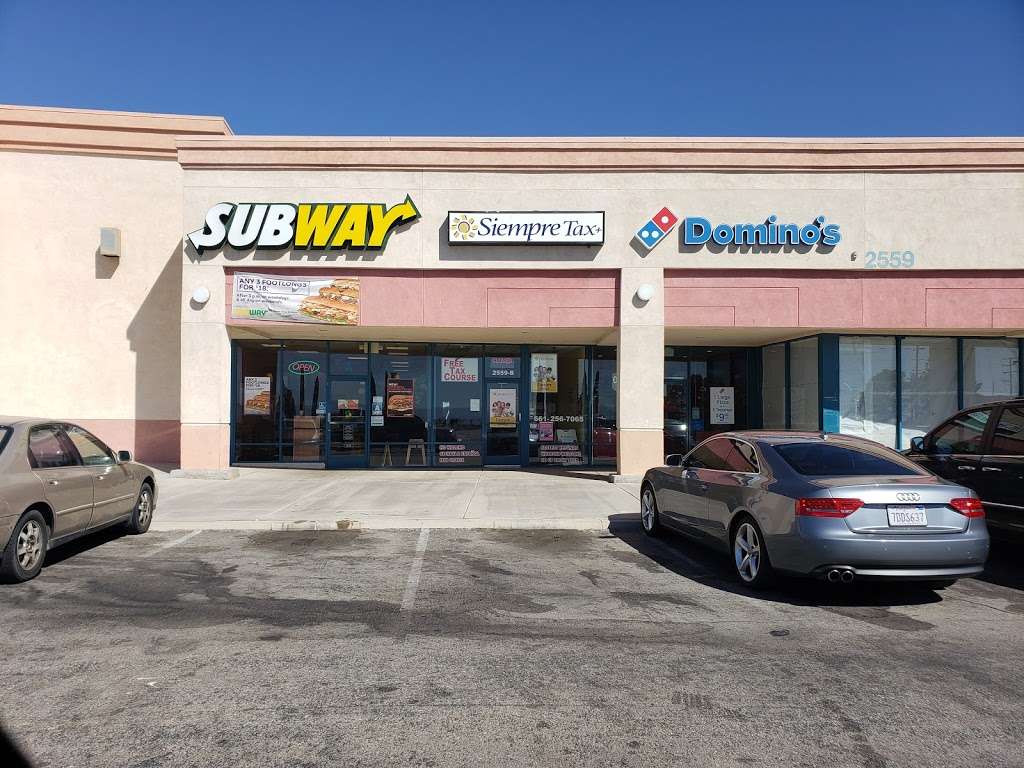 Subway Restaurants | 2559 Rosamond Blvd A, Rosamond, CA 93560, USA | Phone: (661) 256-4246