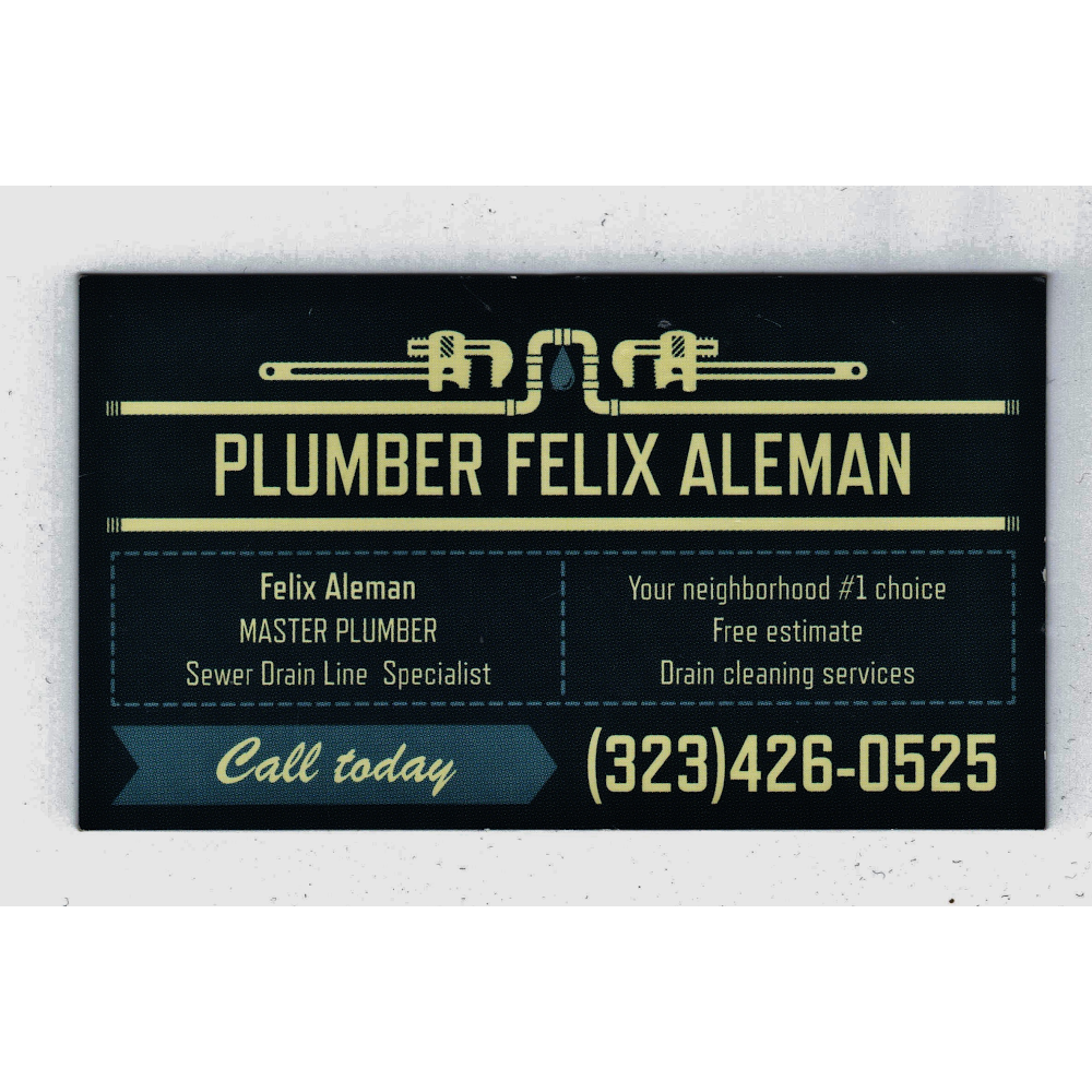 Plumber Felix Aleman | 4417 Berenice Ave, Los Angeles, CA 90031 | Phone: (323) 426-0625