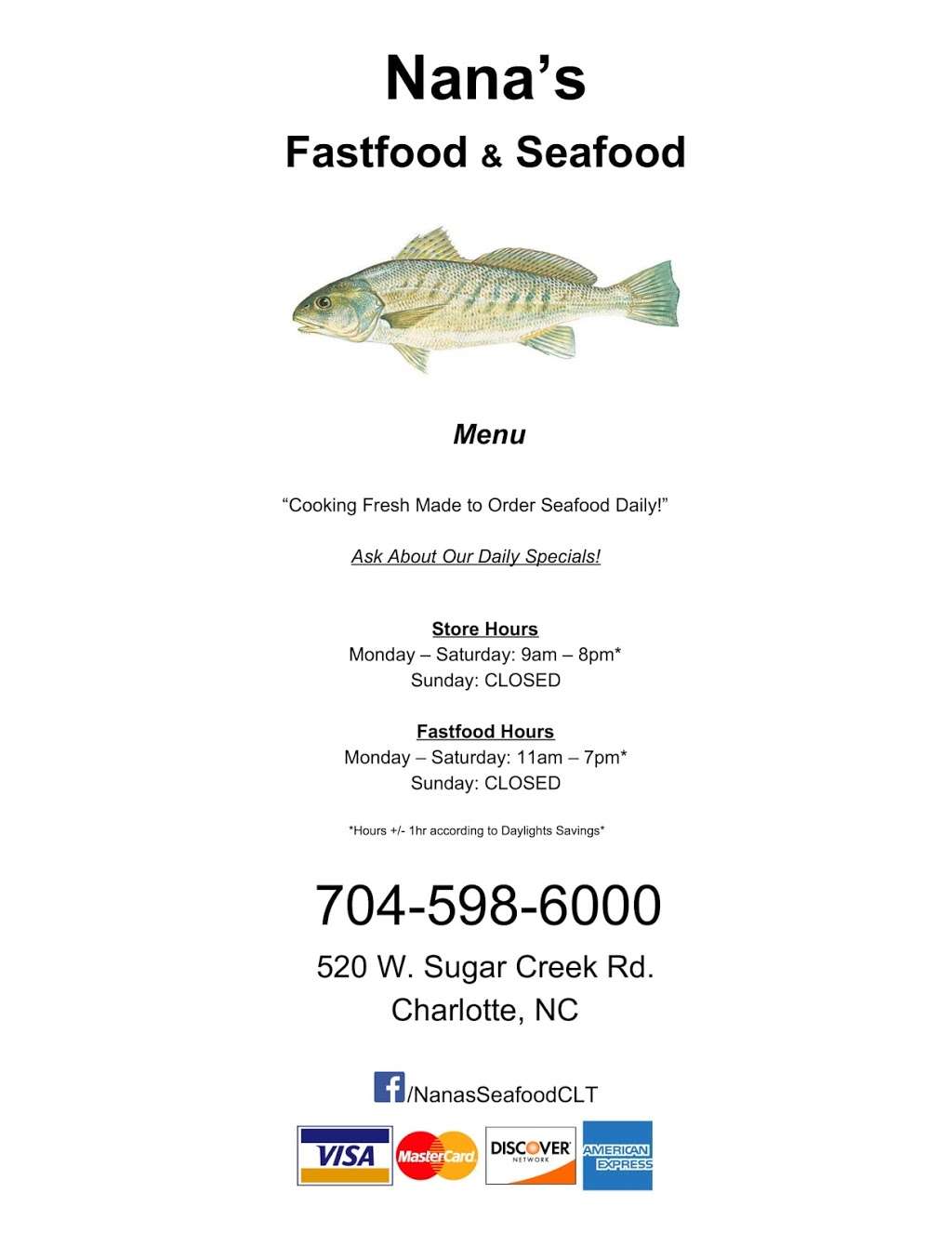 Nana Seafood Mart | 520 W Sugar Creek Rd, Charlotte, NC 28213, USA | Phone: (704) 598-6000