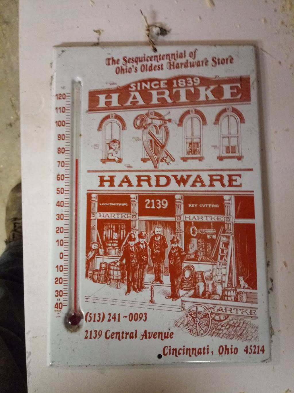 Hartke Hardware | 2139 Central Ave, Cincinnati, OH 45214, USA | Phone: (513) 241-0093