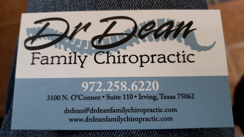 Dr. Dean Family Chiropractic | 3100 N OConnor Rd, Irving, TX 75062, USA | Phone: (972) 258-6220