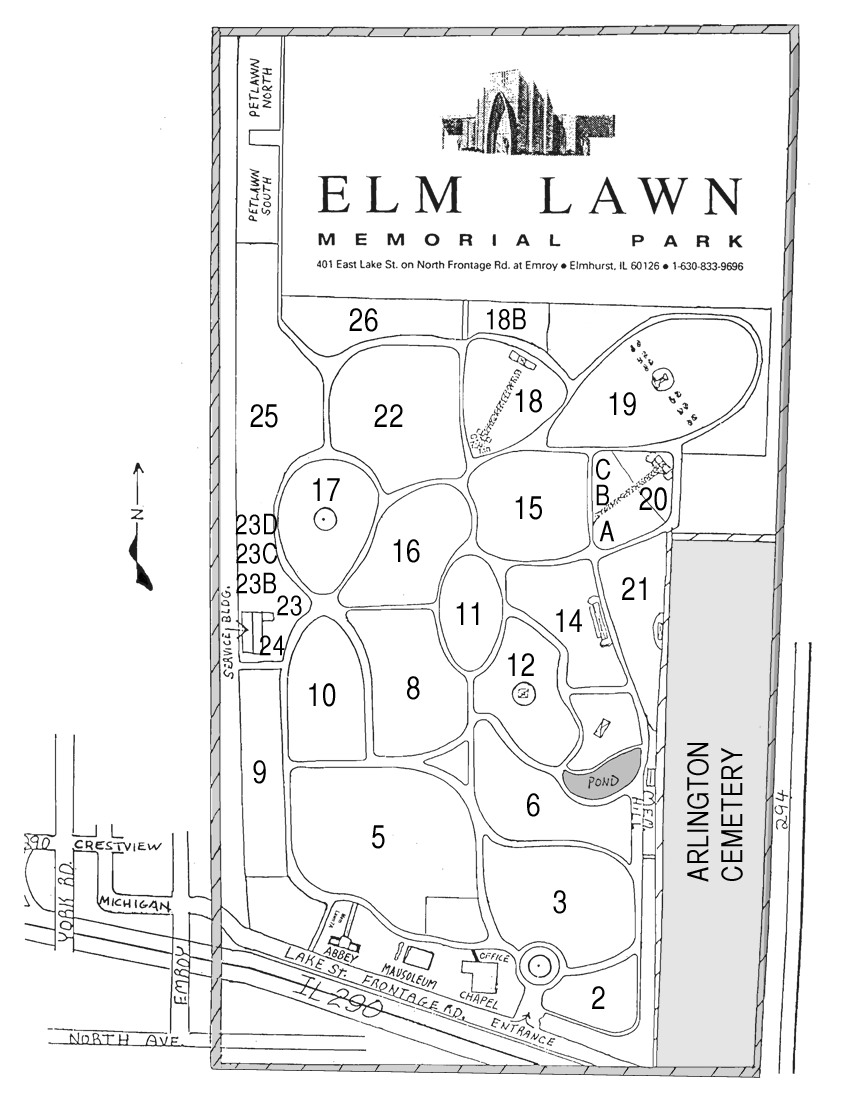 Elm Lawn Memorial Park | 401 E Lake St, Elmhurst, IL 60126, USA | Phone: (630) 833-9696