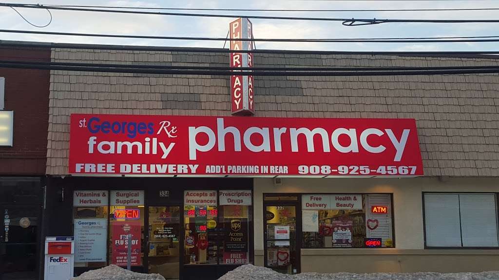 St Georges Family Pharmacy | 332 W St Georges Ave, Linden, NJ 07036, USA | Phone: (908) 925-4567