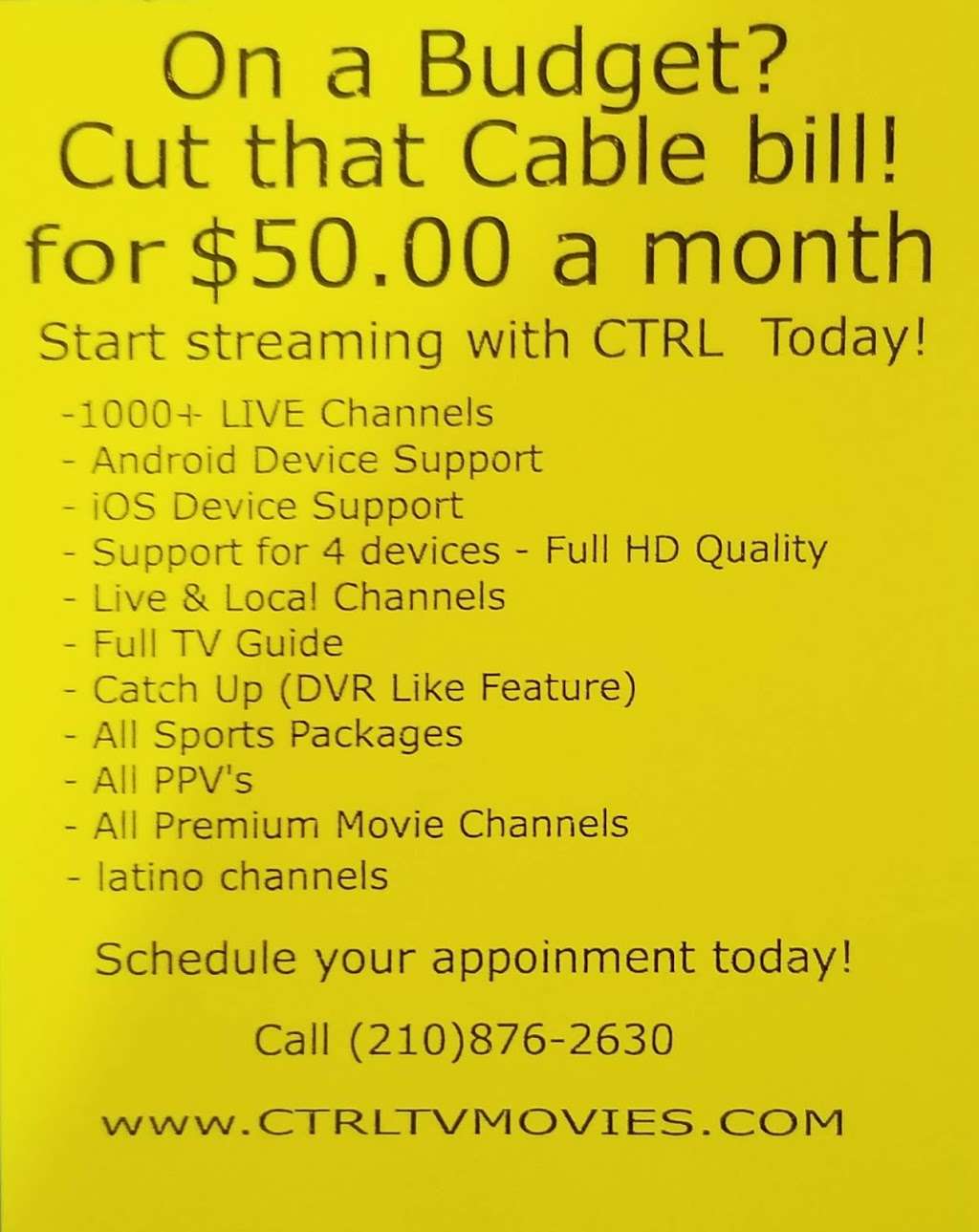 CTRL | San Antonio, TX 78205 | Phone: (210) 876-2630