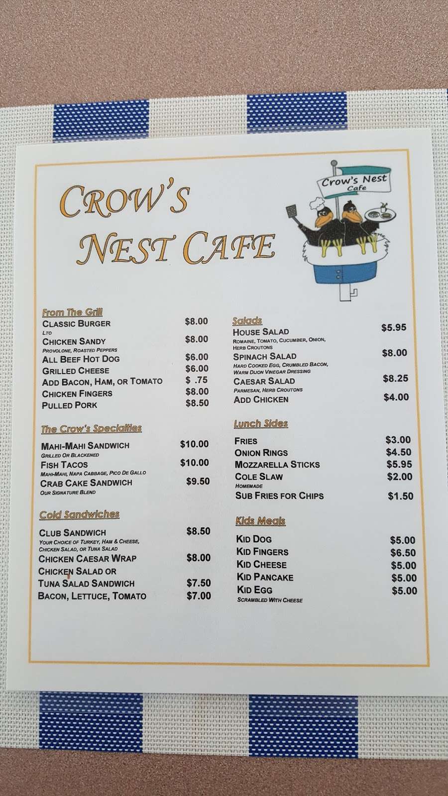 Crows Nest Cafe | 221 P Ave, West Wildwood, NJ 08260, USA | Phone: (609) 384-0590