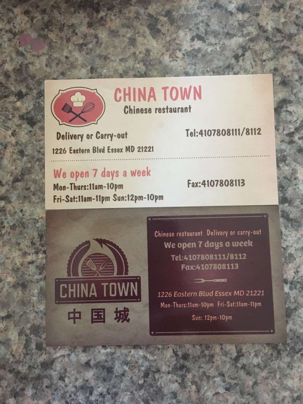 China Town | 1226 Eastern Blvd, Essex, MD 21221, USA | Phone: (410) 780-8111